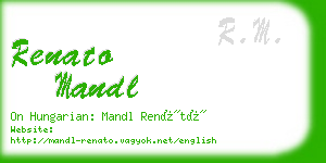 renato mandl business card